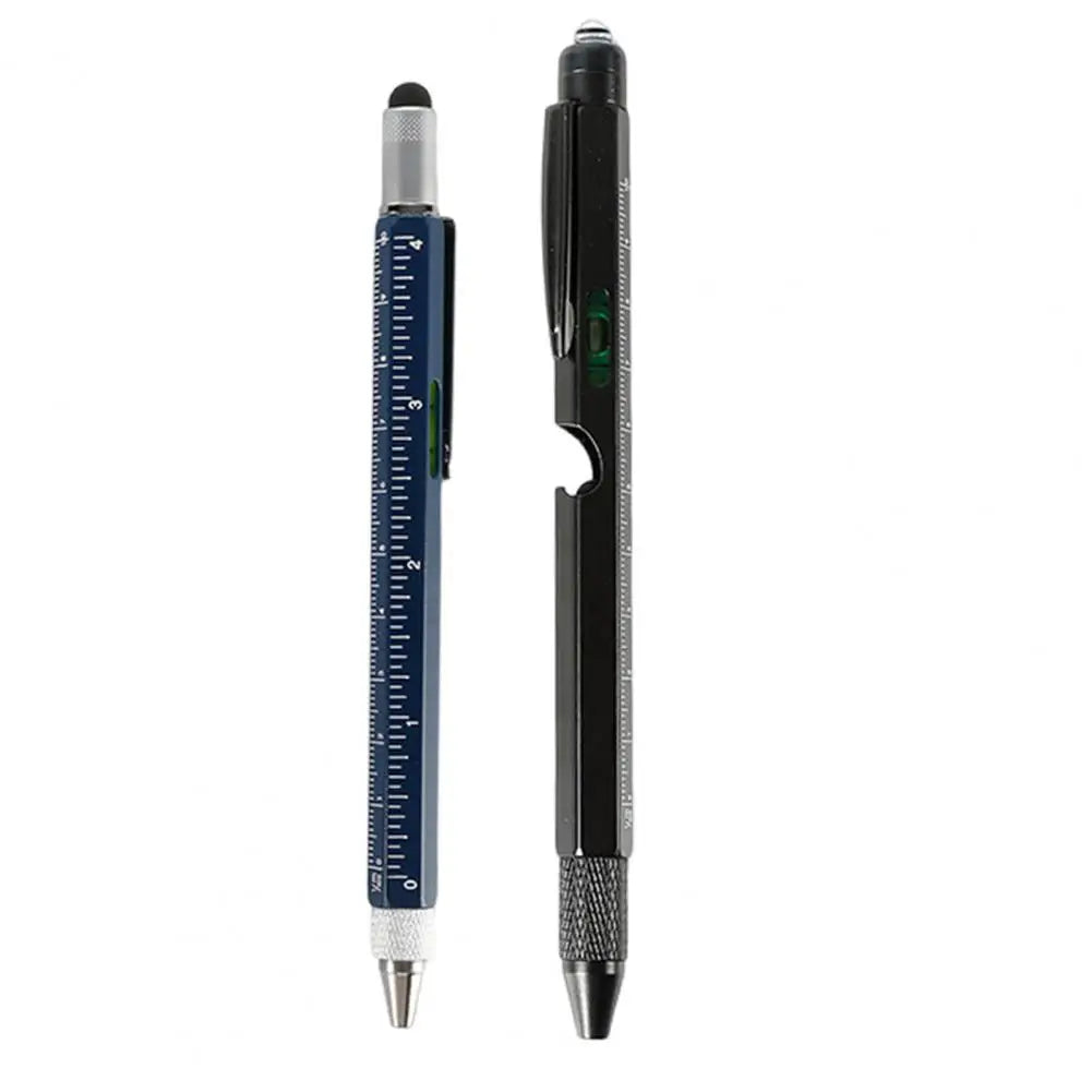 🖊️ طقم قلم 9 في 1 متعدد الوظائف (قطعتين) مزود بإضاءة LED، مفك، فتّاحة، مسطرة، ستايلس والمزيد مثالي كهدية للأب أو الجد أو عشاق الأدوات الذكية
